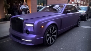 purple rolls royce