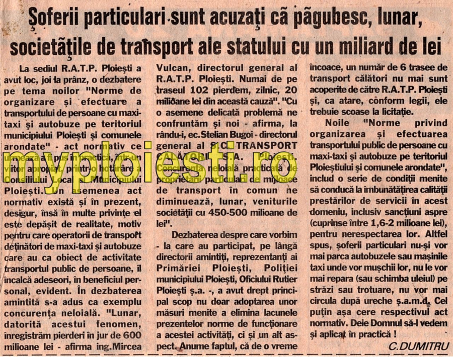 Transportul ilegal de persoane produce 1 miliard de lei paguba in Ploiesti