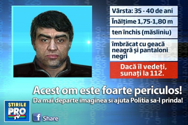 Cum arata ASASINUL PLATIT cautat de toata Romania - SHARE!