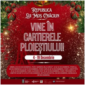 Moș Crăciun aduce distractia în cartierele Ploieștiului. Vezi programul.