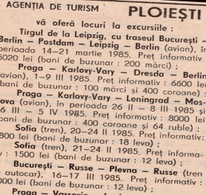 cât te costa o vacanță în străinătate în anii 80 - Expoziția Muzeul Brandurilor Ploiești